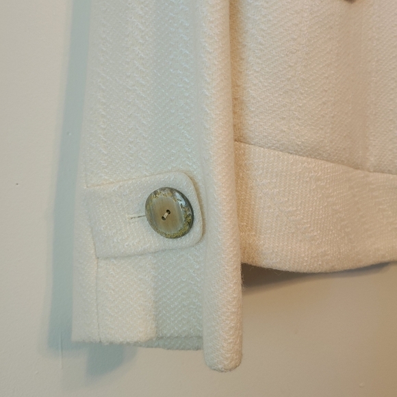 Lizpalm | Women's Cream Pea Coat (Size Medium) - Picture 12 of 15